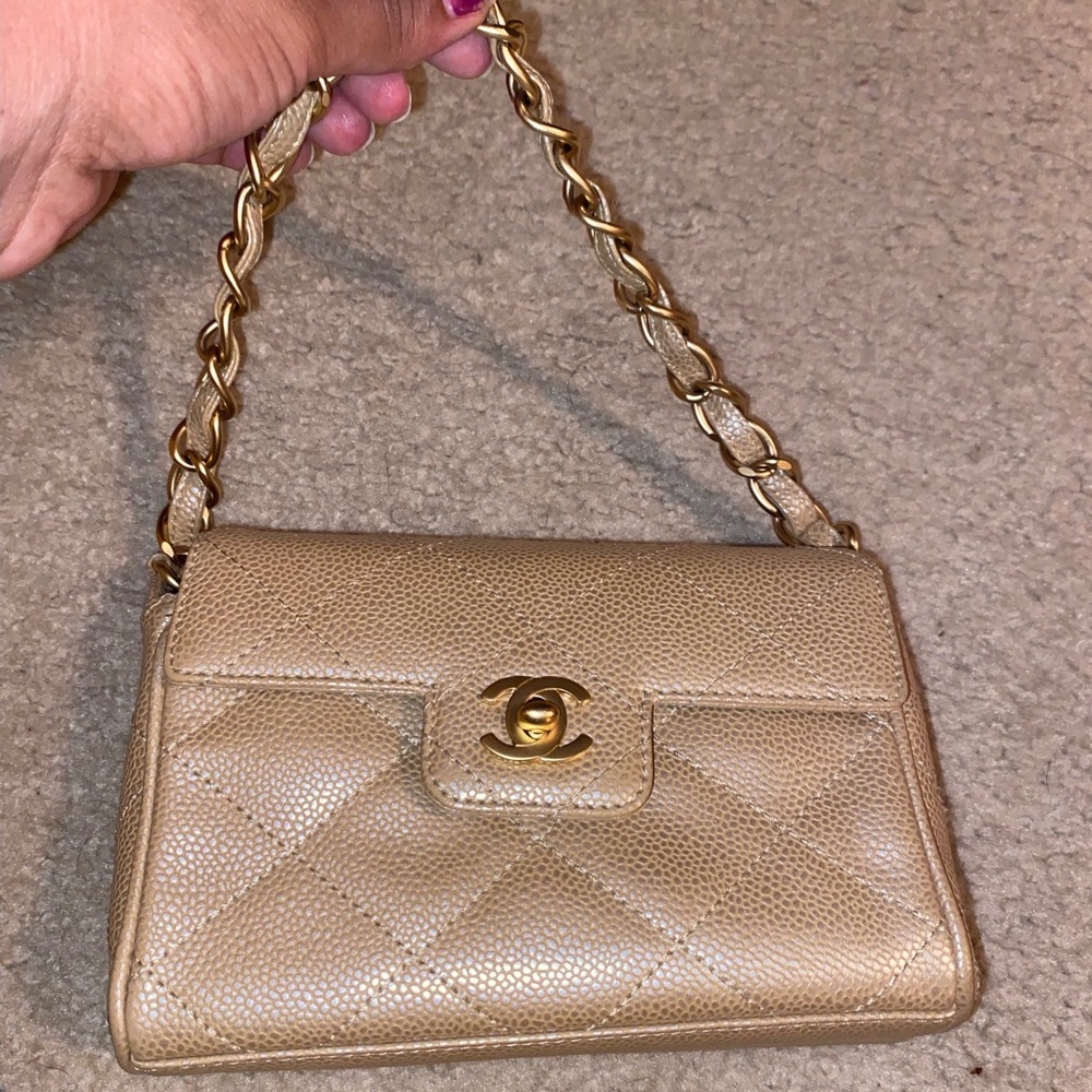 Authentic Vintage Gold Chanel Bag #ChanelChic #LuxuryFashion